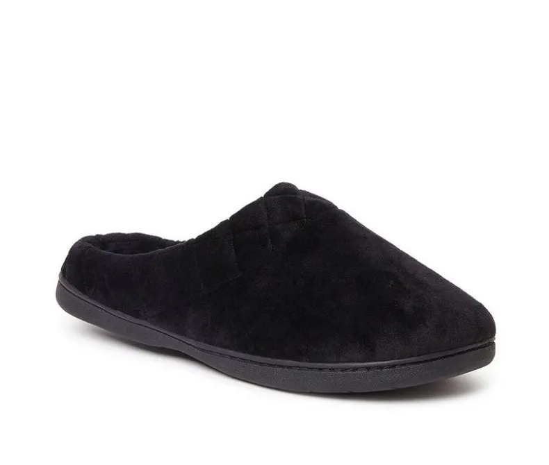 Slippers|Slippers>Dearfoams Darcy Velour Clog with Quilt Cuff Slippers