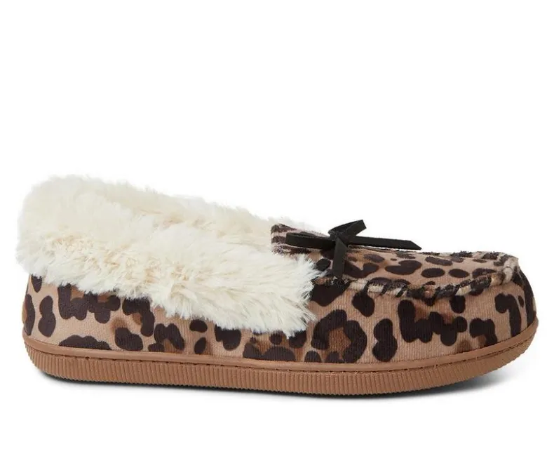 Slippers|Slippers>Dearfoams Kristen Holiday Tie Moccasin Slippers