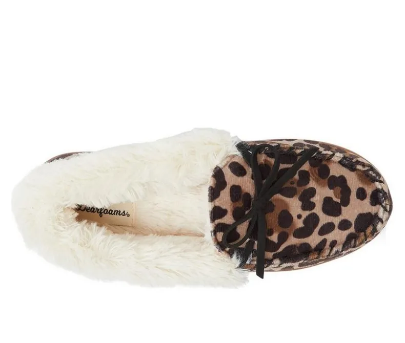 Slippers|Slippers>Dearfoams Kristen Holiday Tie Moccasin Slippers