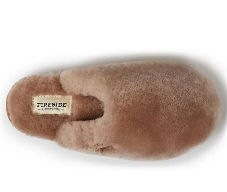 Slippers|Slippers>Fireside by Dearfoams Women's Shelly Beach Shearling Scuff Slippers