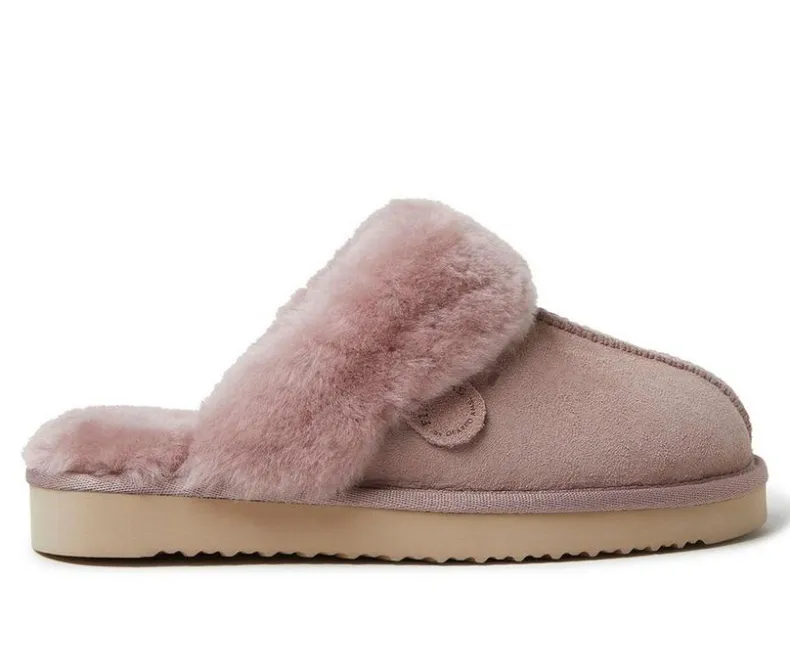 Slippers|Slippers>Fireside by Dearfoams Women's Sydney Genuine Sherling Scuff Slippers