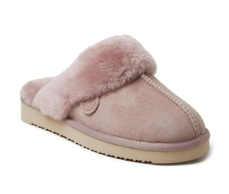 Slippers|Slippers>Fireside by Dearfoams Women's Sydney Genuine Sherling Scuff Slippers