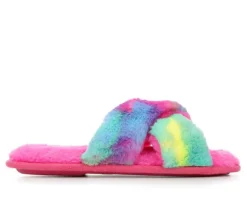 Slippers|Slippers>Jessica Simpson Tie Dye Plush Cross