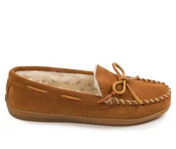 Slippers|Slippers>Minnetonka Women's Pile Lined Hardsole Moccasins
