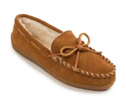 Slippers|Slippers>Minnetonka Women's Pile Lined Hardsole Moccasins