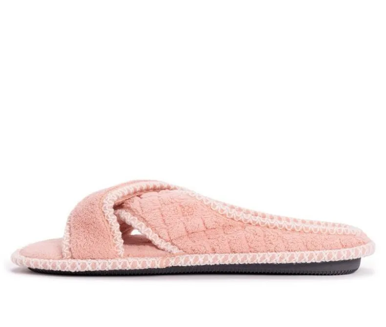 Slippers|Slippers>MUK LUKS Ada Micro Chenille Criss Cross Slippers