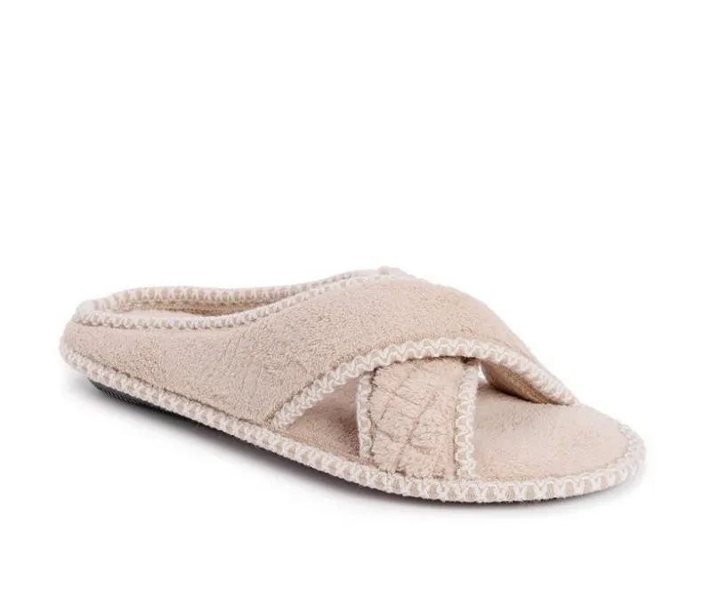 Slippers|Slippers>MUK LUKS Ada Micro Chenille Criss Cross Slippers