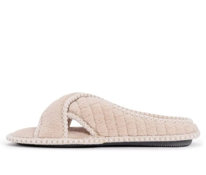 Slippers|Slippers>MUK LUKS Ada Micro Chenille Criss Cross Slippers