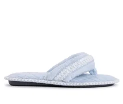 Slippers|Slippers>MUK LUKS Darlene Micro Chenille Thong Slippers