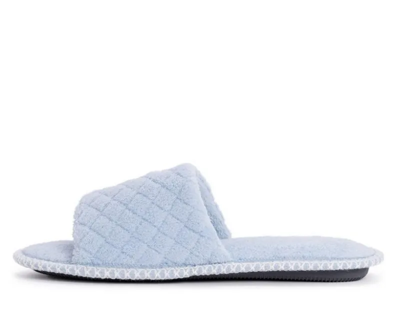 Slippers|Slippers>MUK LUKS Sally Micro Chenille Open Toe Scuff Slippers