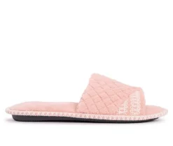 Slippers|Slippers>MUK LUKS Sally Micro Chenille Open Toe Scuff Slippers
