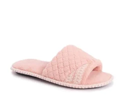 Slippers|Slippers>MUK LUKS Sally Micro Chenille Open Toe Scuff Slippers