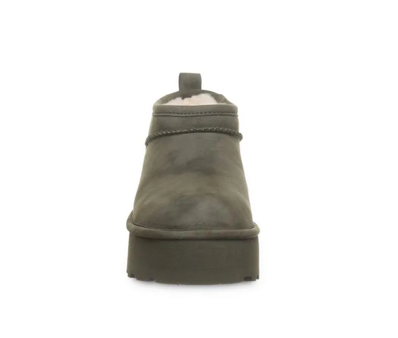 Cozy>Bearpaw Women's Retro Super Short Vegan Platform Winter Booties