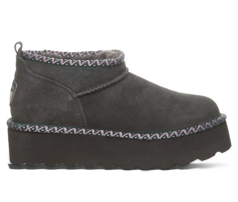 Cozy>Bearpaw Women's Retro Super Short Deco Platform Winter Booties