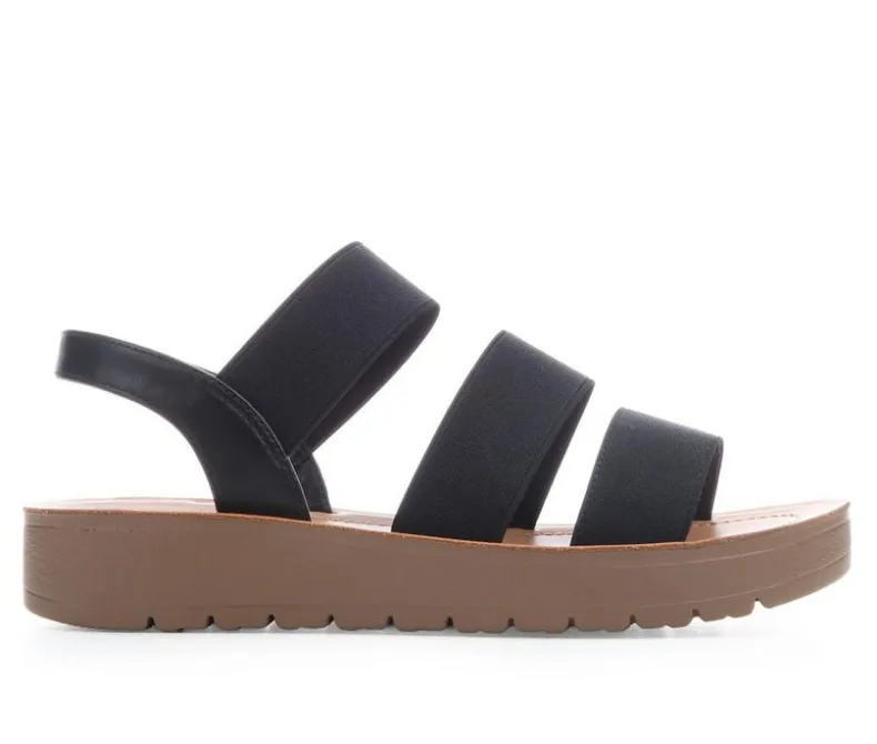 Sandals>Blue Aura Women's Button Sandals