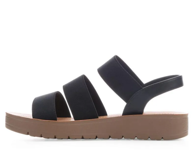 Sandals>Blue Aura Women's Button Sandals