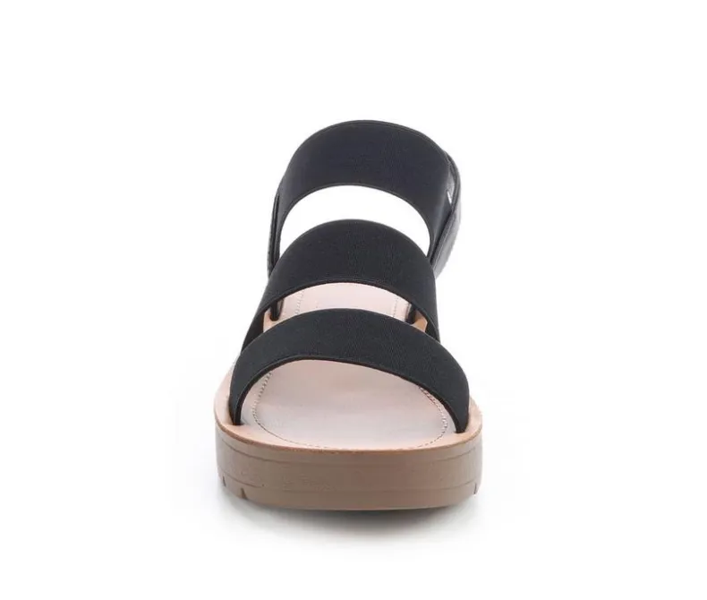 Sandals>Blue Aura Women's Button Sandals