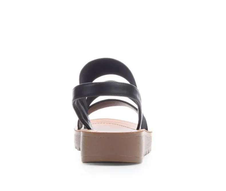 Sandals>Blue Aura Women's Button Sandals