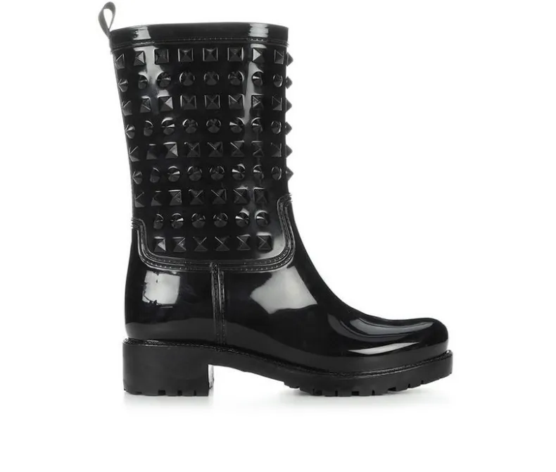 Boots & Booties>Capelli New York Women's Siny Studded Rain Boots