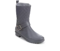 Boots & Booties>Capelli New York Women's Solid Quilted Rain Boots