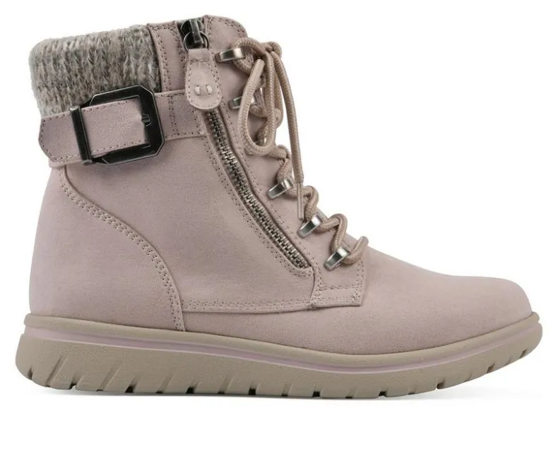 Lace Up>Cliffs by White Mountain Women's Hearten Lace Up Booties