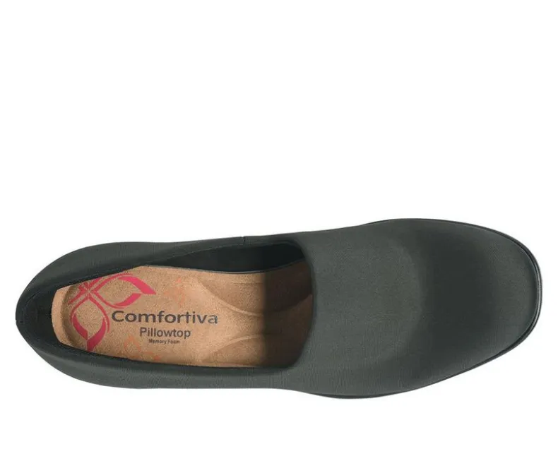 Boat Shoes & Slip-Ons>Comfortiva Women's Dana Slip Resistant Wedge Slip Ons