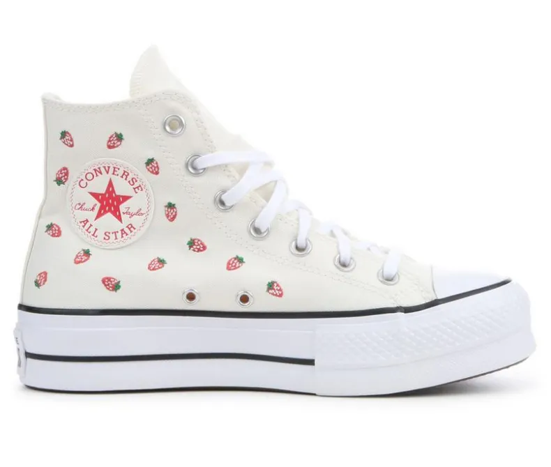 Platform|High Top>Converse Women's Chuck Taylor All Star Lift Hi Strawberry Sneakers