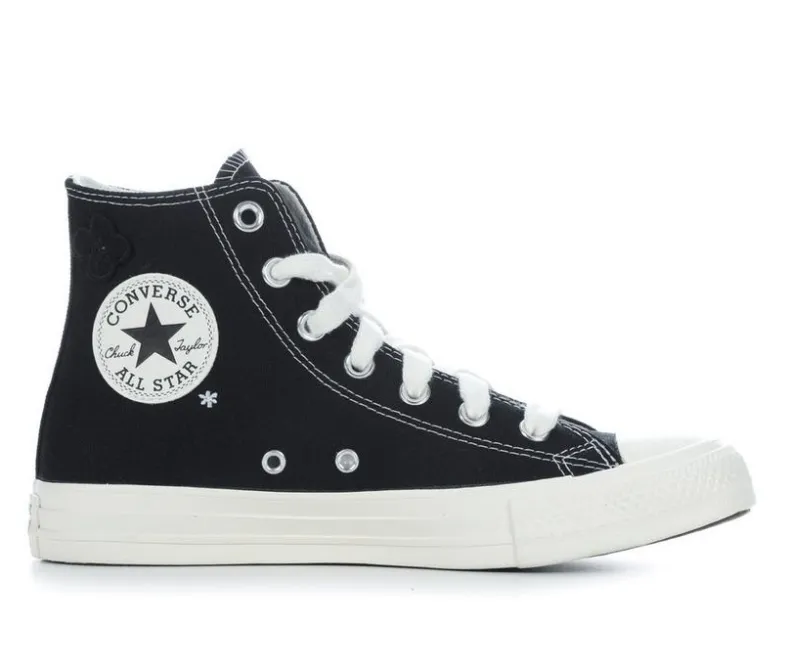 High Top|Fashion & Lifestyle>Converse Women's Chuck Taylor All Star Embroidered Flower High-Top Sneakers
