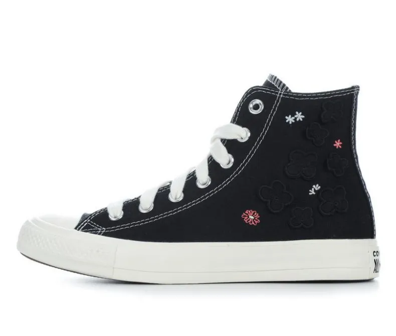 High Top|Fashion & Lifestyle>Converse Women's Chuck Taylor All Star Embroidered Flower High-Top Sneakers
