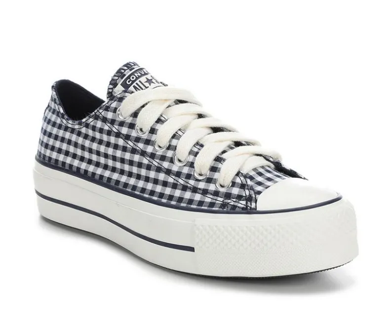 Platform|Fashion & Lifestyle>Converse Women's Chuck Taylor All Star Lift Ox Gingham Platform Sneakers