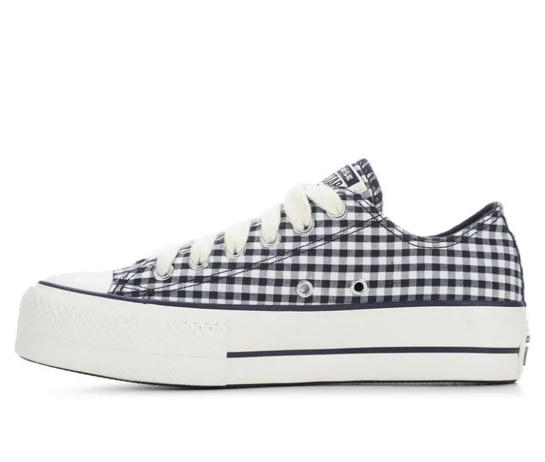 Platform|Fashion & Lifestyle>Converse Women's Chuck Taylor All Star Lift Ox Gingham Platform Sneakers