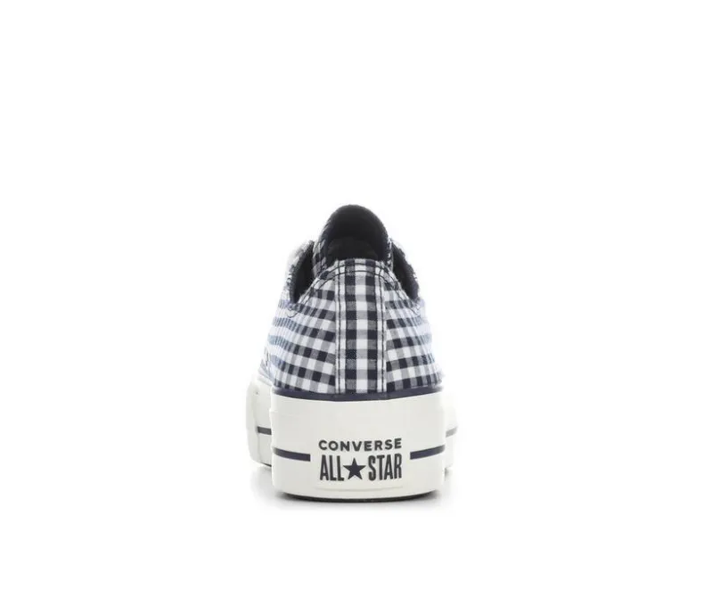 Platform|Fashion & Lifestyle>Converse Women's Chuck Taylor All Star Lift Ox Gingham Platform Sneakers