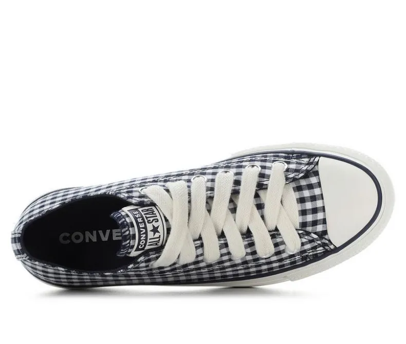 Platform|Fashion & Lifestyle>Converse Women's Chuck Taylor All Star Lift Ox Gingham Platform Sneakers