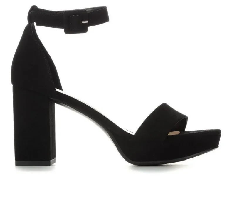 Sandals|Pumps & Heels>Delicious Women's Century Block-Heel Sandals