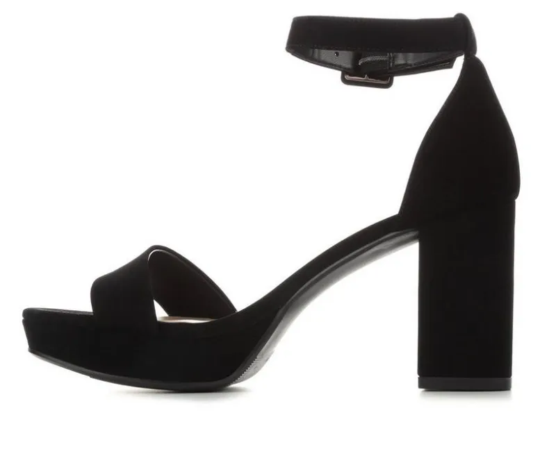 Sandals|Pumps & Heels>Delicious Women's Century Block-Heel Sandals