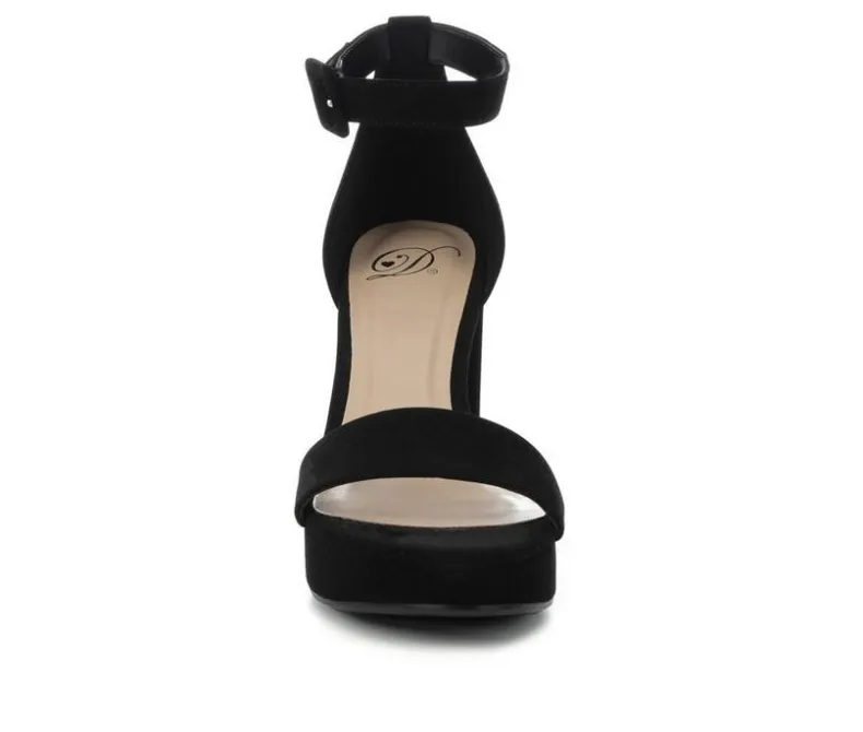 Sandals|Pumps & Heels>Delicious Women's Century Block-Heel Sandals