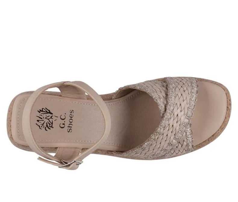 Pumps & Heels>GC Shoes Women's Lucy Platform Wedge Sandals