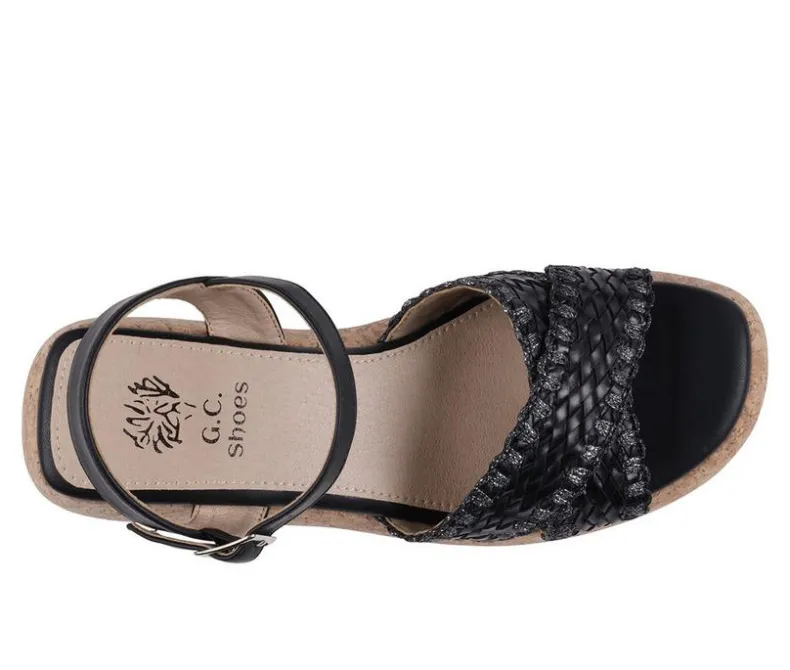 Pumps & Heels>GC Shoes Women's Lucy Platform Wedge Sandals