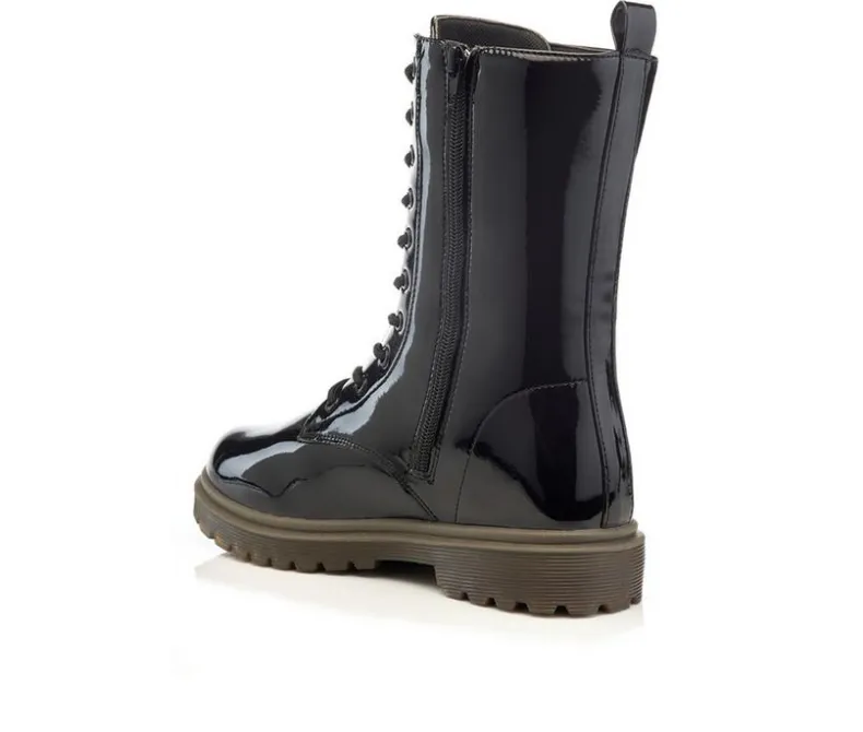 Lace Up>Henry Ferrara Women's B905 Mid Calf Combat Boots