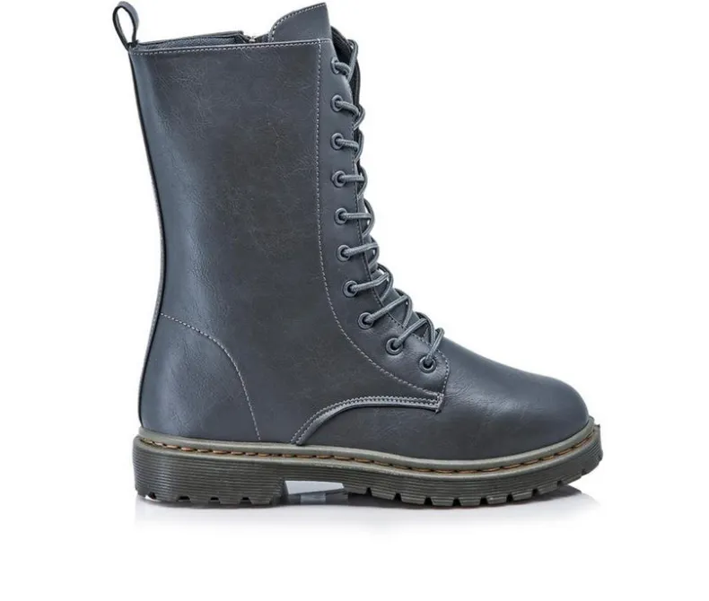 Lace Up|Boots & Booties>Henry Ferrara Women's B905 Mid Calf Combat Boots