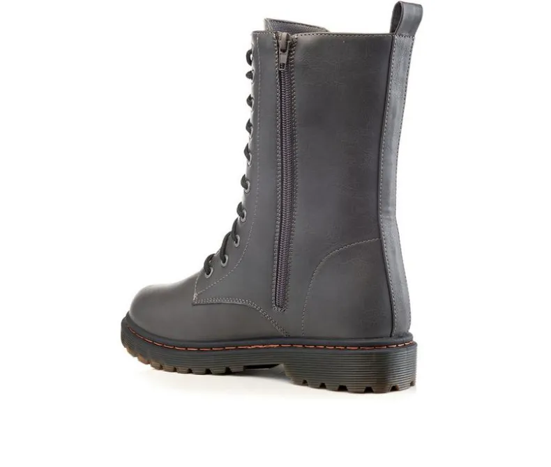 Lace Up|Boots & Booties>Henry Ferrara Women's B905 Mid Calf Combat Boots
