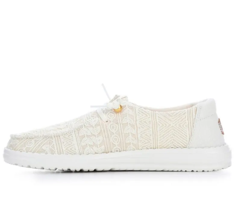 Boat Shoes & Slip-Ons>HEYDUDE Women's Wendy Crochet Lace Casual Shoes