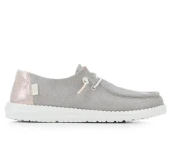 Boat Shoes & Slip-Ons>HEYDUDE Women's Wendy Metallic Sparkle Casual Shoes