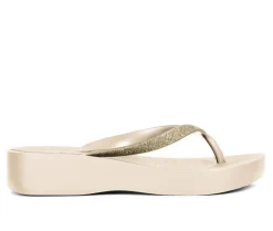 Sandals>Ipanema Women's Mesh Chic Plat Low Wedge Flip-Flops