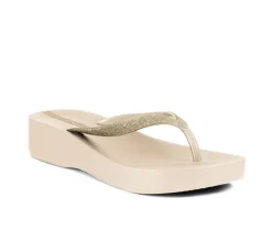Sandals>Ipanema Women's Mesh Chic Plat Low Wedge Flip-Flops