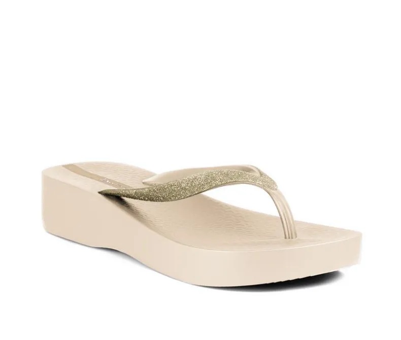 Sandals>Ipanema Women's Mesh Chic Plat Low Wedge Flip-Flops