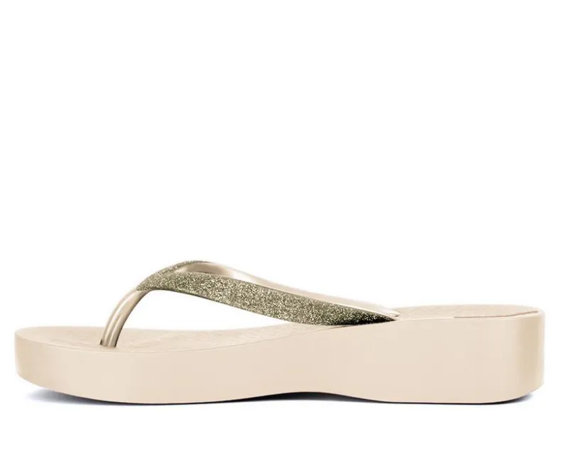 Sandals>Ipanema Women's Mesh Chic Plat Low Wedge Flip-Flops
