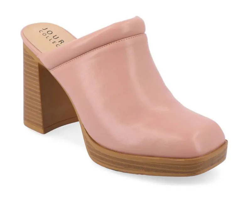 Clogs & Mules>Journee Collection Women's Izara Block Heel Platform Clogs