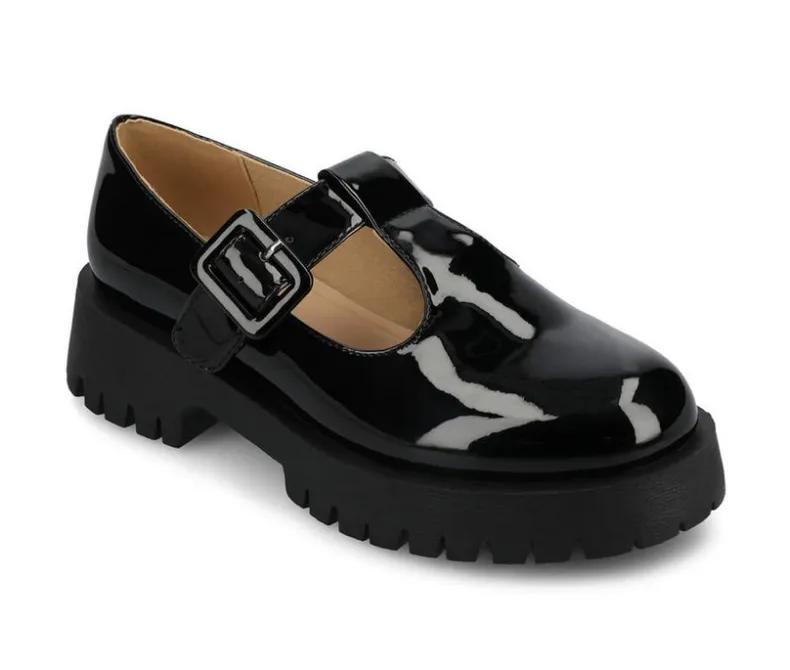 Loafers & Oxfords>Journee Collection Women's Suvi Chunky T-Strap Mary Janes