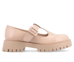 Loafers & Oxfords>Journee Collection Women's Suvi Chunky T-Strap Mary Janes
